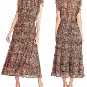 BB Dakota/Steve Madden Sleeveless Maxi Dress in Black Ditsy Floral